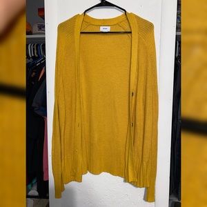 Old Navy Mustard Yellow Knitted Cardigan